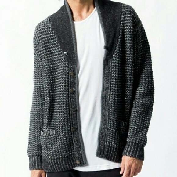 Rag & Bone Unisex Chunky Knit Cardigan Gray size Small - Picture 2 of 10